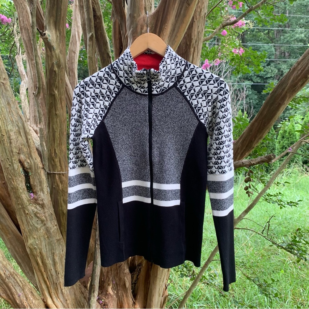 Title Nine Full Zip Mock Neck Cotton/Poly/Wool/Nylon/Spandex Jacket